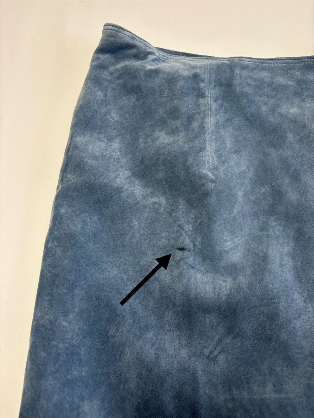 Vintage 90’s Blue Suede Newport News Styleworks Fringe Wrap Skirt NWT - Picture 11 of 11